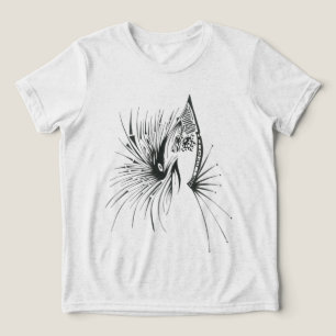 Gateway Schwarz Weiß Abstrakt Tribal Tattoo Kunst Tri-Blend Shirt
