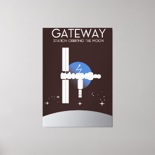 Gateway - Station, die den Mond umkreist Leinwanddruck