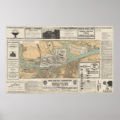 Gateway to the World: Der Hafen von Hamburg Map Poster (Vorne)