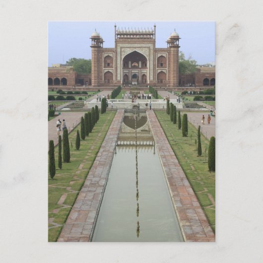 Gateway zu Taj Mahal, Indien Postkarte (Vorderseite)