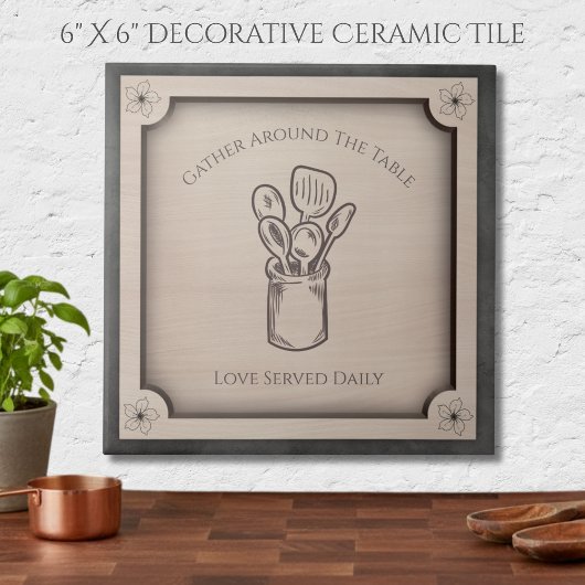 Gather Around The Table Rustic Kitchen Accent Tile Fliese