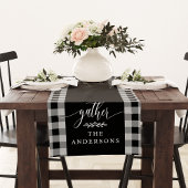 Gather Black Buffalo Karo Fall Erntedank Kurzer Tischläufer