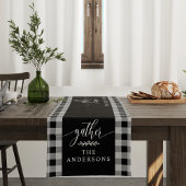 Gather Black Buffalo Karo Fall Erntedank Kurzer Tischläufer