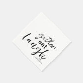 Gather Eat Laugh Personalisiert Serviette (Ecke)