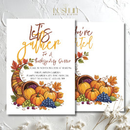Gather Erntedank Dinner Herbsternte lass Einladung