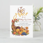 Gather Erntedank Dinner Herbsternte lass Einladung (Stehend Vorderseite)