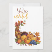 Gather Erntedank Dinner Herbsternte lass Einladung (Rückseite)