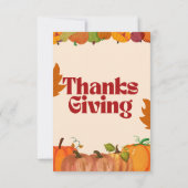 "Gather & Give Danke: Treten Sie uns für einen Ern Dankeskarte (Rückseite)