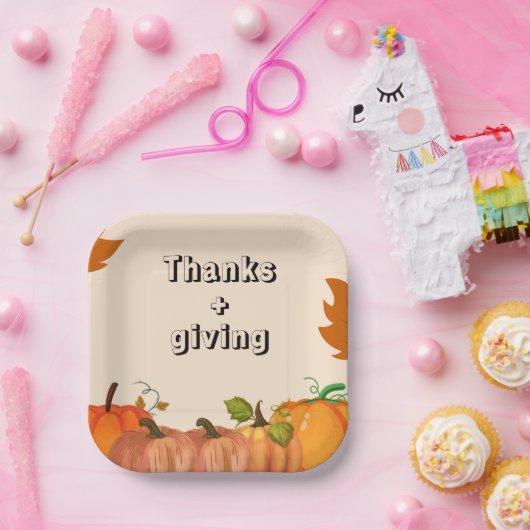 "Gather & Give Danke: Treten Sie uns für einen Ern Pappteller (Party)