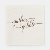 Gather & Gobble Elegantes Erntedank Abendessen Serviette (Vorderseite)