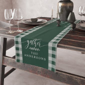 Gather Green Buffalo Karo Fall Erntedank Kurzer Tischläufer