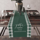 Gather Green Buffalo Karo Fall Erntedank Kurzer Tischläufer