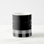 Gather Happy Fall Black & White Buffalo Karo Kaffeetasse (Mittel)