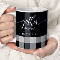 Gather Happy Fall Black & White Buffalo Karo