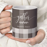 Gather Happy Fall Brown & White Buffalo Karo