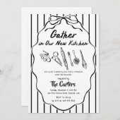 Gather in Our New Kitchen Housewarming Einladung (Vorne/Hinten)