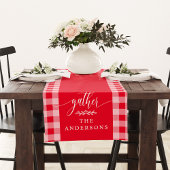 Gather Red Buffalo Karo Fall Erntedank Kurzer Tischläufer