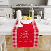 Gather Red Buffalo Karo Fall Erntedank Kurzer Tischläufer