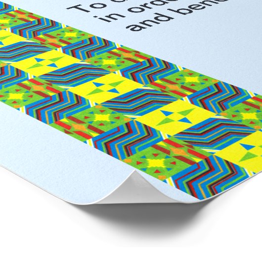 Gather ‘Round Kwanzaa Kreationen Nguzo Saba Poster (Ecke)