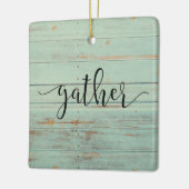 Gather Script Wood Sage Green Vintag Keramikornament (Links)
