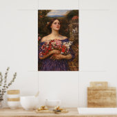 Gather Ye Rosebuds by John William Waterhouse Poster (Küche)