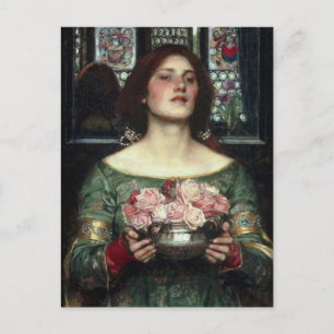 'Gather Ye Rosebuds While Ye May' John William Wat Postkarte