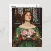 Gather Ye Rosenknospe | John William Waterhouse Postkarte (Vorne/Hinten)