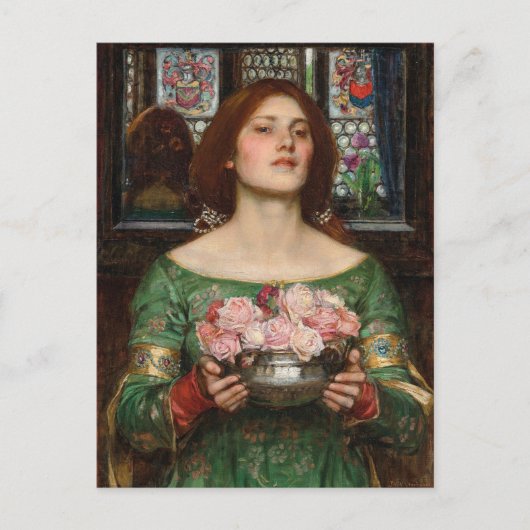 Gather Ye Rosenknospe | John William Waterhouse Postkarte (Vorderseite)
