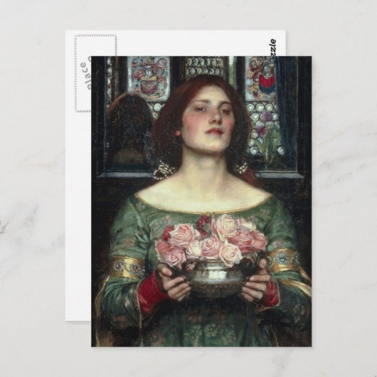 Gather Ye Rosenknospe Postkarte (Vorne/Hinten)