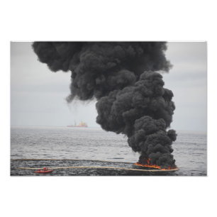 Gathered konzentrierte Ölbrände Fotodruck