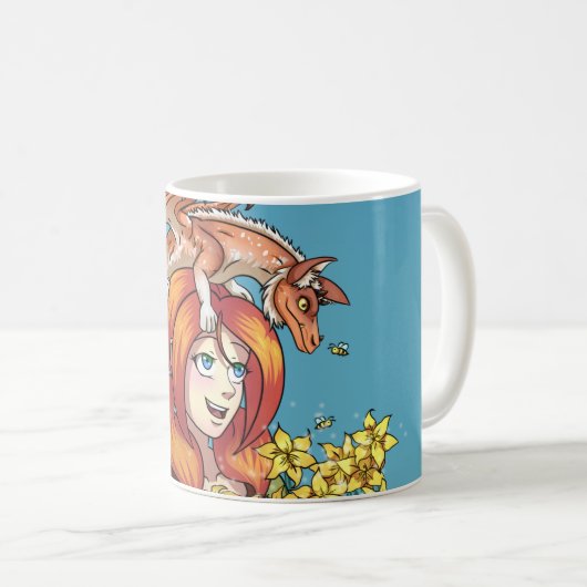 Gathering Flowers with a Dragon Kaffeetasse (VorderseiteRechts)