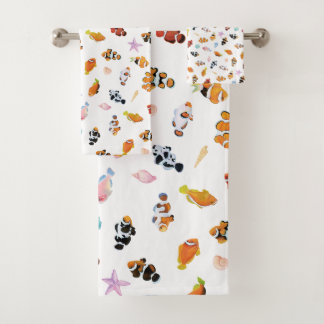 Gathering of Clownfish | Ocean Art Design Badhandtuch Set