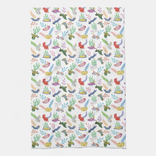 Gathering of Nudibranchs | Ocean Art Design Geschirrtuch (Vertikal)