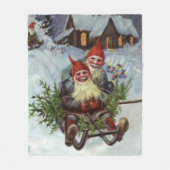 "Gathering Pine Boughs" Fleecedecke (Vorderseite)