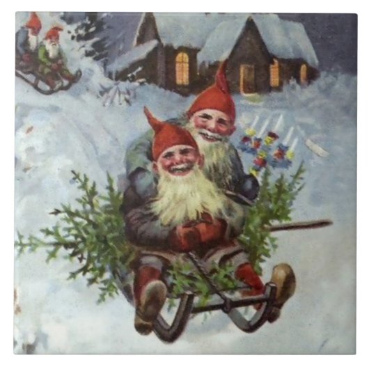 "Gathering Pine Boughs" Fliese (Vorderseite)