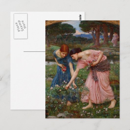 Gathering Rosebuds Postkarte (Vorne/Hinten)