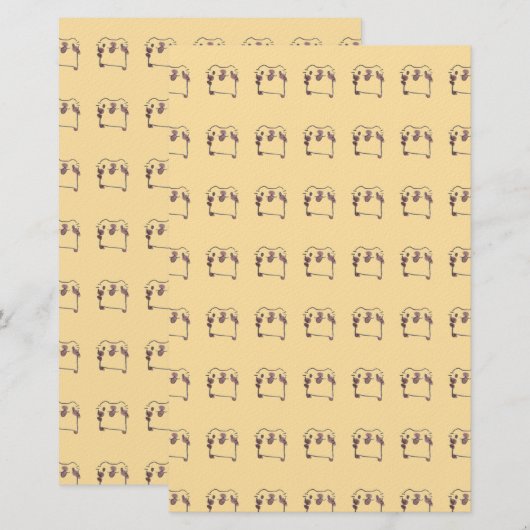 Gatinho fofinho briefpapier (Vorne/Hinten)