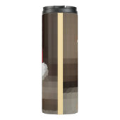 Gatinho fofo com chapéu do papai Noel. Thermosbecher (Rückseite)