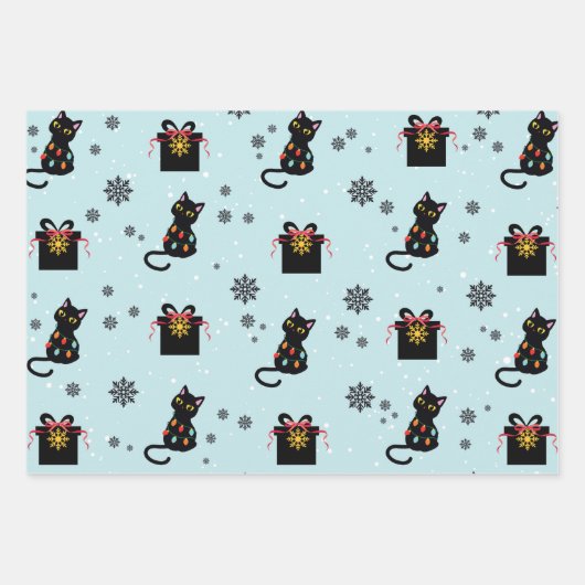 Gatito Cat - Weihnachtswrapping Paper Geschenkpapier Set (Vorderseite 3)