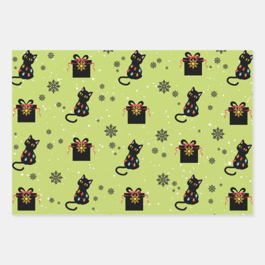 Gatito Cat - Weihnachtswrapping Paper Geschenkpapier Set (Vorderseite 2)