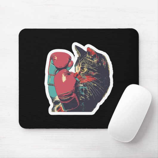 Gatito de Boxeo Cool Boxer Cat Boxing Handschuhe u Mousepad (Mit Mouse)