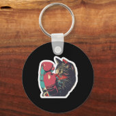 Gatito de Boxeo Cool Boxer Cat Boxing Handschuhe u Schlüsselanhänger (Vorderseite)