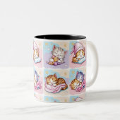 Gatito de Sueños Two-Tone Coffee Mug Zweifarbige Tasse (VorderseiteRechts)