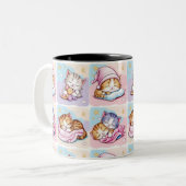 Gatito de Sueños Two-Tone Coffee Mug Zweifarbige Tasse (Vorderseite Links)