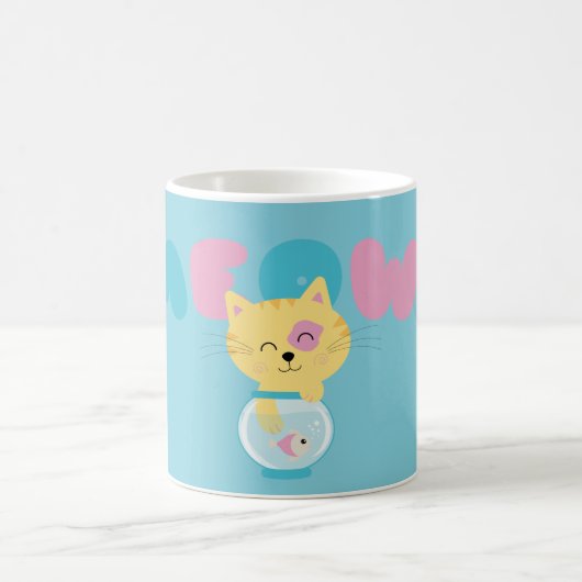 Gatito juguetón Meow! Kaffeetasse (Mittel)