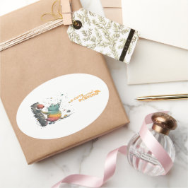 Gatito Travieso Ovaler Aufkleber