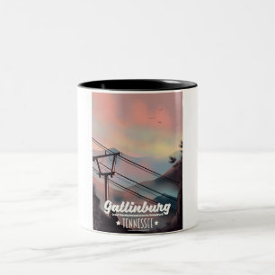 Gatlinburg Große Smoky-Berge Tennessee Zweifarbige Tasse