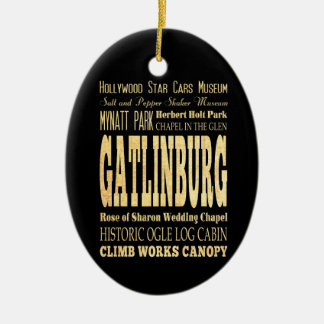 Gatlinburg Stadt Tennessee Typografie Kunst Keramikornament