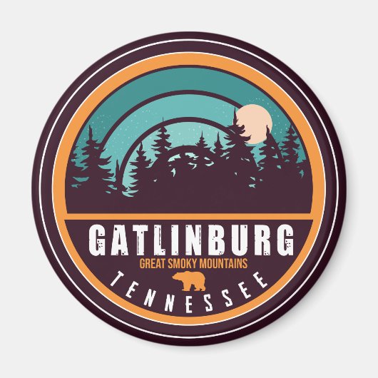 Gatlinburg Tennessee Bär Smoky Mountains Magnet (Vorne)