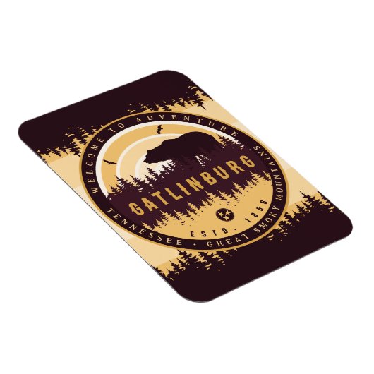 Gatlinburg Tennessee Bären Pine Trees Nature Magnet (Rechte Seite)